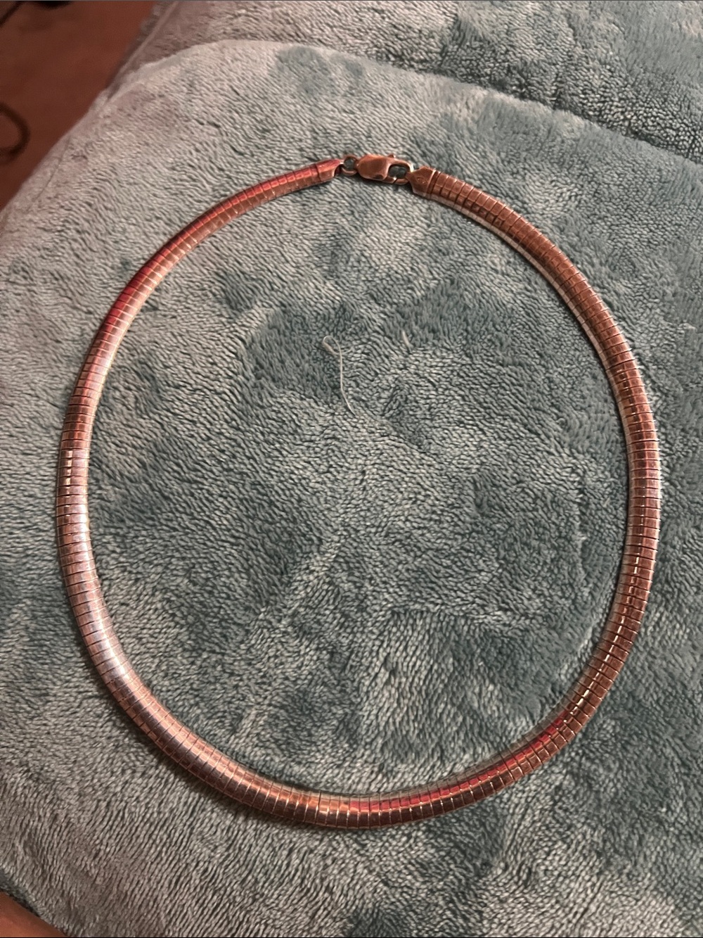 Sterling silver 925 Classic Women's omega Snake Chain Necklace